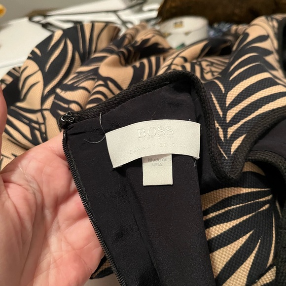 NWOT Hugo Boss Denura Palm Fond wrap midi dress size XS - Picture 7 of 10